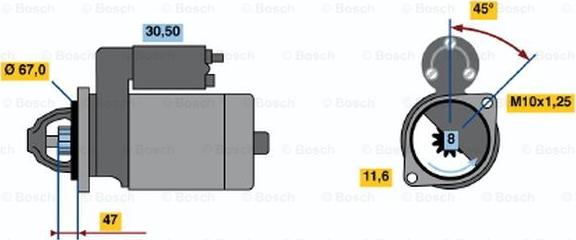 BOSCH 0 986 014 111 - Başlanğıc furqanavto.az