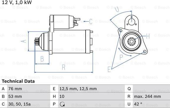 BOSCH 0 986 014 820 - Başlanğıc furqanavto.az