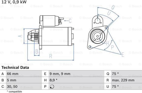 BOSCH 0 986 014 350 - Başlanğıc furqanavto.az