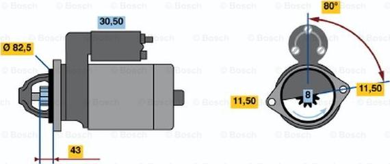 BOSCH 0 986 014 331 - Başlanğıc furqanavto.az