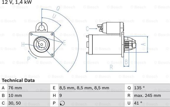 BOSCH 0 986 015 600 - Başlanğıc furqanavto.az