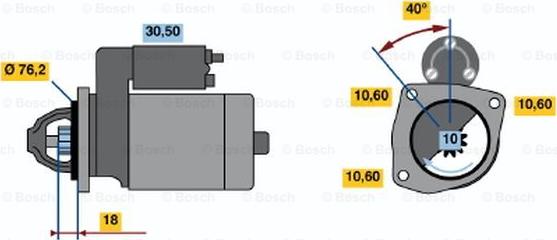 BOSCH 0 986 015 190 - Başlanğıc furqanavto.az