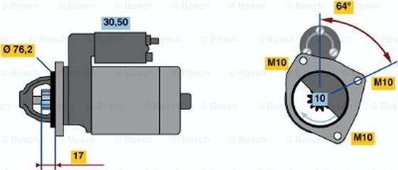 BOSCH 0 986 015 260 - Başlanğıc furqanavto.az