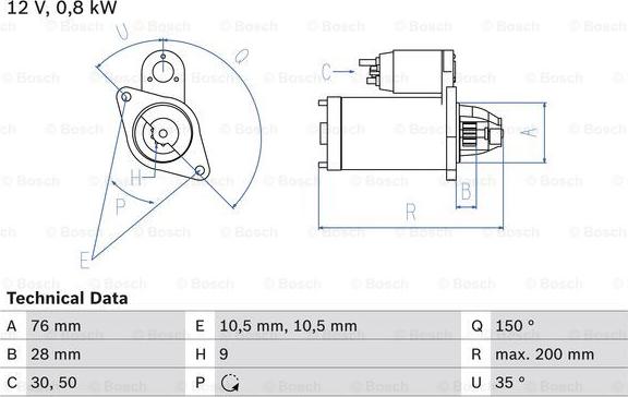 BOSCH 0 986 015 701 - Başlanğıc furqanavto.az