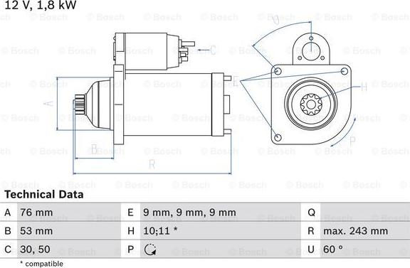 BOSCH 0 986 016 990 - Başlanğıc furqanavto.az