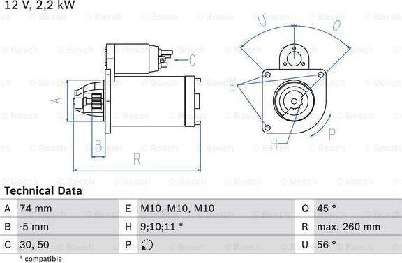 BOSCH 0 986 016 950 - Başlanğıc furqanavto.az