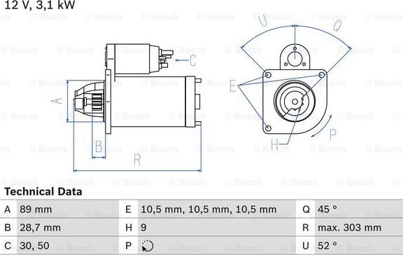 BOSCH 0 986 016 550 - Başlanğıc furqanavto.az