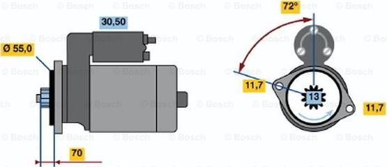 BOSCH 0 986 016 511 - Başlanğıc furqanavto.az