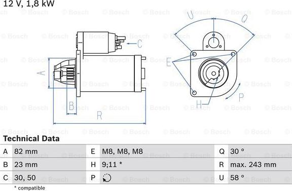 BOSCH 0 986 016 870 - Başlanğıc furqanavto.az