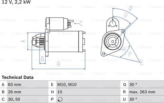 BOSCH 0 986 016 390 - Başlanğıc furqanavto.az