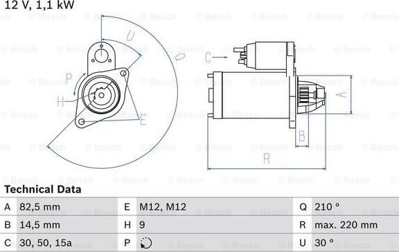 BOSCH 0 986 016 330 - Başlanğıc furqanavto.az