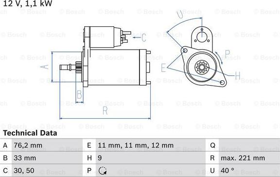 BOSCH 0 986 016 290 - Başlanğıc furqanavto.az