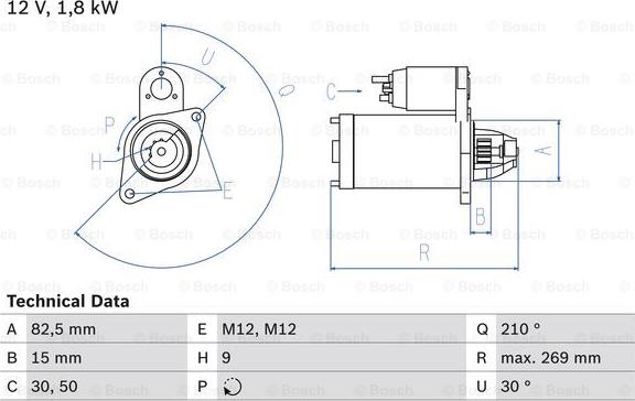 BOSCH 0 986 016 240 - Başlanğıc furqanavto.az