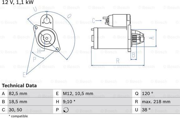 BOSCH 0 986 016 280 - Başlanğıc furqanavto.az