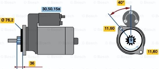 BOSCH 0 986 016 230 - Başlanğıc furqanavto.az