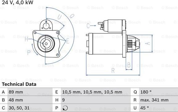 BOSCH 0 986 010 980 - Başlanğıc furqanavto.az