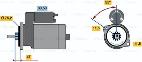 BOSCH 0 986 010 470 - Başlanğıc furqanavto.az