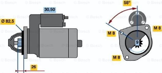 BOSCH 0 986 010 880 - Başlanğıc furqanavto.az