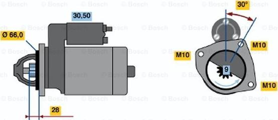 BOSCH 0 986 010 220 - Başlanğıc furqanavto.az