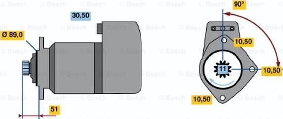 BOSCH 0 986 011 590 - Başlanğıc furqanavto.az