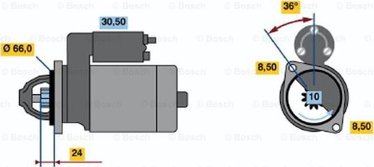 BOSCH 0 986 011 600 - Başlanğıc furqanavto.az