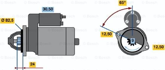 BOSCH 0 986 011 000 - Başlanğıc furqanavto.az