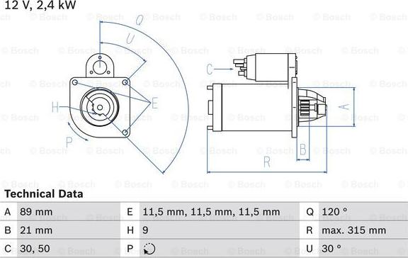 BOSCH 0 986 011 020 - Başlanğıc furqanavto.az