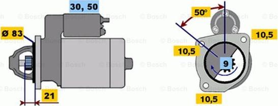 BOSCH 0 986 011 070 - Başlanğıc furqanavto.az