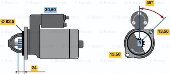 BOSCH 0 986 011 190 - Başlanğıc furqanavto.az