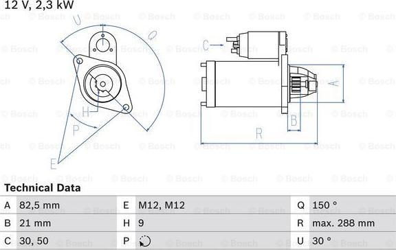 BOSCH 0 986 011 150 - Başlanğıc furqanavto.az