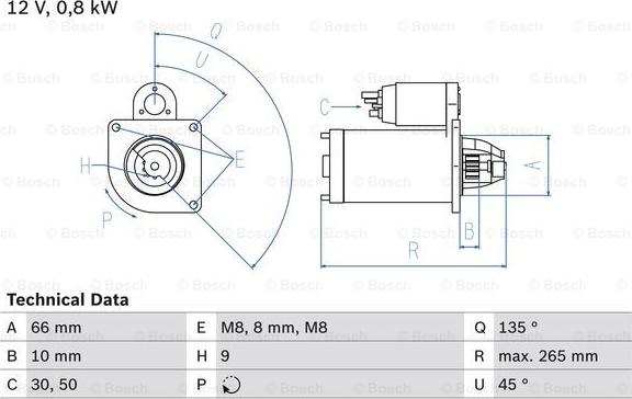 BOSCH 0 986 011 830 - Başlanğıc furqanavto.az