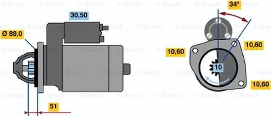 BOSCH 0 986 011 380 - Başlanğıc furqanavto.az