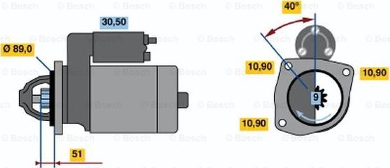 BOSCH 0 986 011 250 - Başlanğıc furqanavto.az