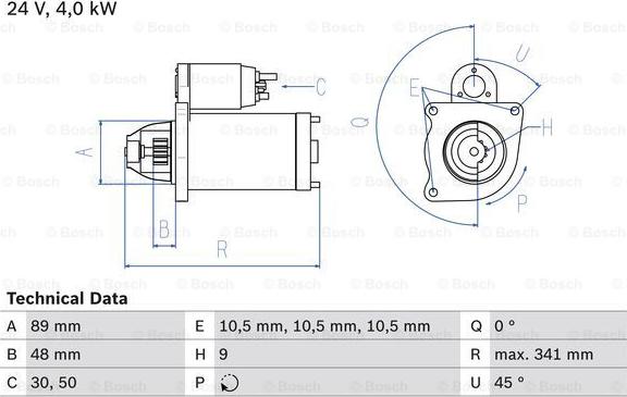 BOSCH 0 986 011 280 - Başlanğıc furqanavto.az