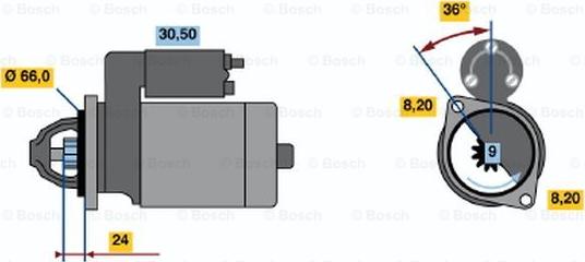 BOSCH 0 986 011 730 - Başlanğıc furqanavto.az