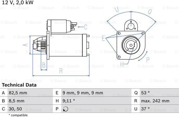 BOSCH 0 986 018 450 - Başlanğıc furqanavto.az