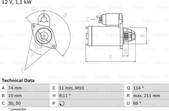 BOSCH 0986018480 - Başlanğıc furqanavto.az