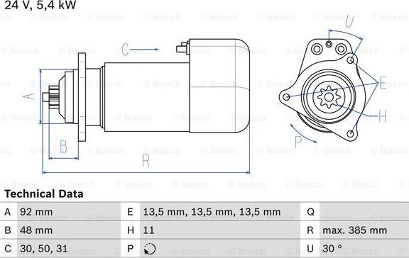 BOSCH 0 986 018 420 - Başlanğıc furqanavto.az