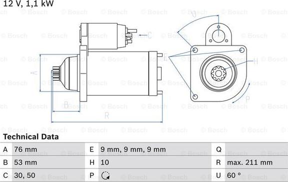 BOSCH 0 986 018 470 - Başlanğıc furqanavto.az