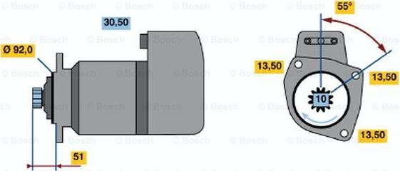 BOSCH 0 986 018 100 - Başlanğıc furqanavto.az