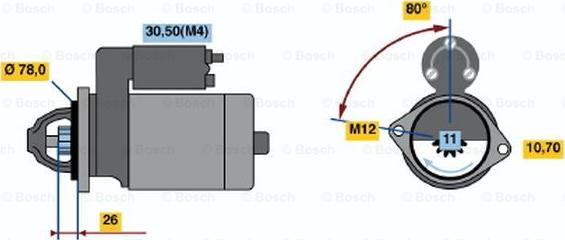 BOSCH 0 986 018 331 - Başlanğıc furqanavto.az