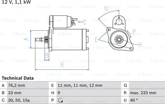 BOSCH 0 986 018 200 - Başlanğıc furqanavto.az