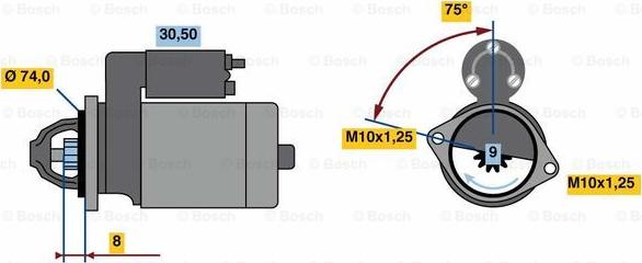 BOSCH 0 986 018 741 - Başlanğıc furqanavto.az