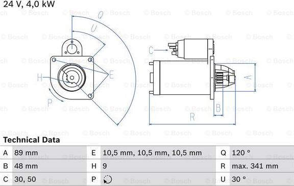 BOSCH 0 986 013 490 - Başlanğıc furqanavto.az