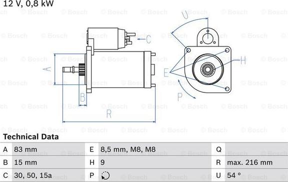 BOSCH 0 986 013 590 - Başlanğıc furqanavto.az