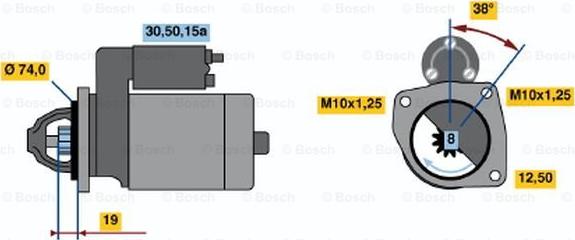 BOSCH 0 986 013 501 - Başlanğıc furqanavto.az