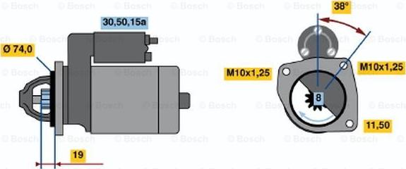 BOSCH 0 986 013 511 - Başlanğıc furqanavto.az