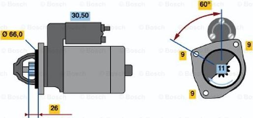 BOSCH 0 986 013 620 - Başlanğıc furqanavto.az