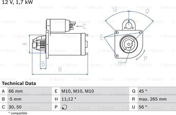 BOSCH 0 986 013 240 - Başlanğıc furqanavto.az