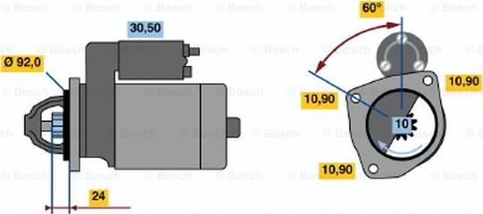 BOSCH 0 986 012 470 - Başlanğıc furqanavto.az